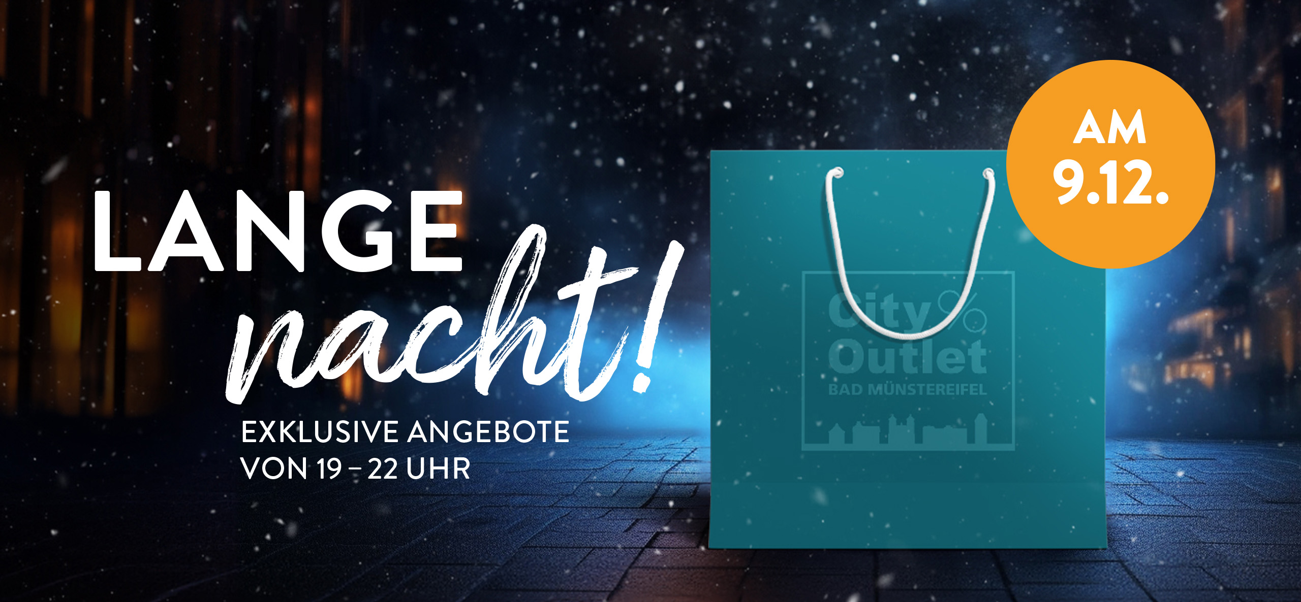 Banner Lange Nacht im CIty Outlet Bad Münstereifel